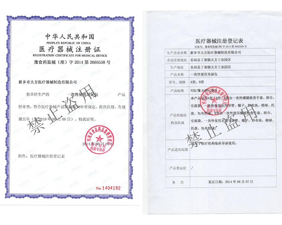 一次性使用導(dǎo)尿包